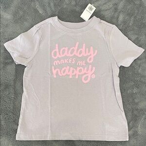 Lavender Kids T-Shirt with Pink Print